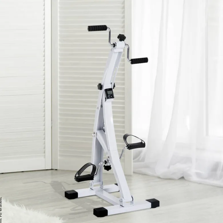 HOMCOM Bewegungstrainer weiß Stahl B/H/L: ca. 50x96x41 cm