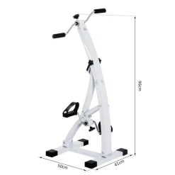 HOMCOM Bewegungstrainer weiß Stahl B/H/L: ca. 50x96x41 cm