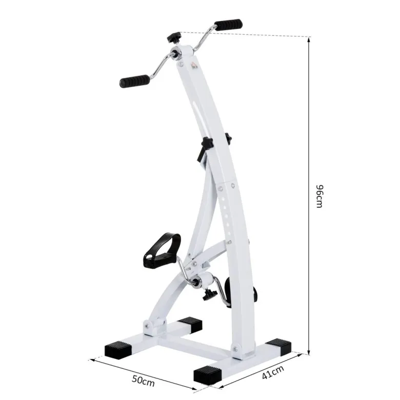 HOMCOM Bewegungstrainer weiß Stahl B/H/L: ca. 50x96x41 cm