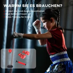HOMCOM Boxsack rot Kunststoff B/H/L: ca. 43x144x43 cm