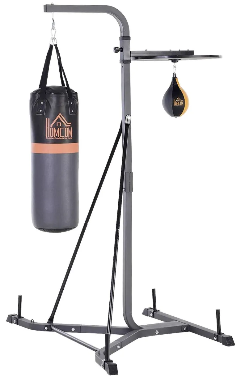 HOMCOM Boxsackständer schwarz Stahlrohr B/H/T: ca. 104x202x156 cm