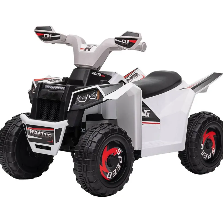 HOMCOM Elektroauto für Kinder weiß B/H/L: ca. 41,5x48,5x70 cm