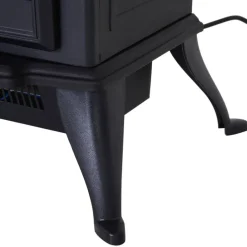 HOMCOM Elektrokamin MH820-051 schwarz Metall Glas Kunststoff B/H/T: ca. 42x54x28 cm ca. 1800 W
