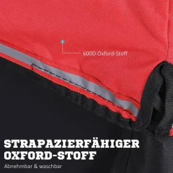 HOMCOM Fahrradanhänger schwarz schwarz B/H/L: ca. 88x60x140 cm