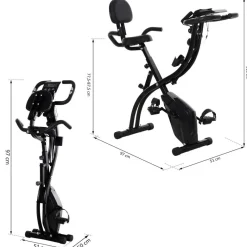 HOMCOM Fahrradtrainer schwarz Stahl