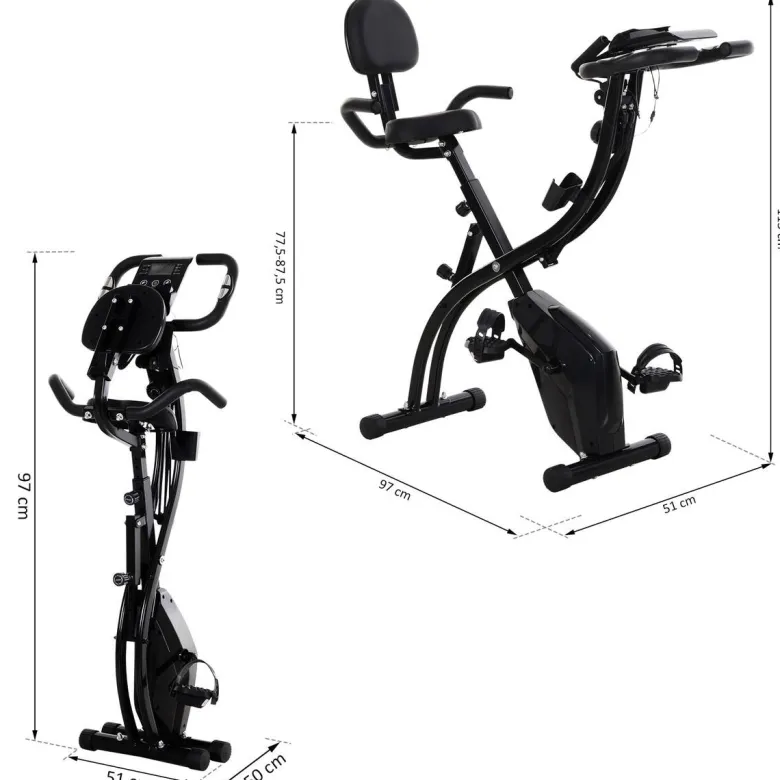 HOMCOM Fahrradtrainer schwarz Stahl