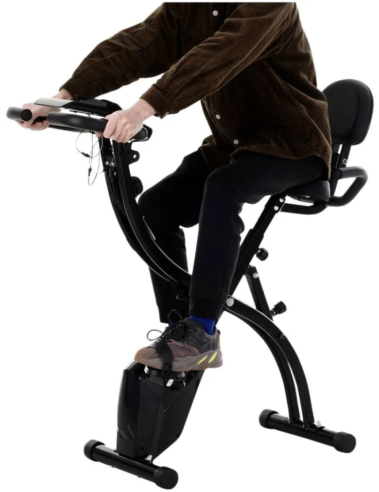 HOMCOM Fahrradtrainer schwarz Stahl