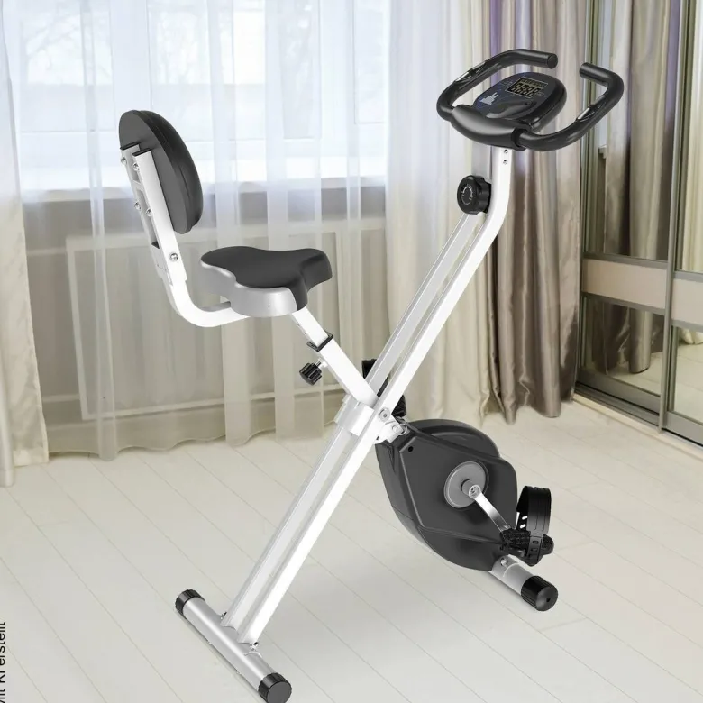 HOMCOM Fahrradtrainer schwarz Stahl B/H/T: ca. 43x109x97 cm