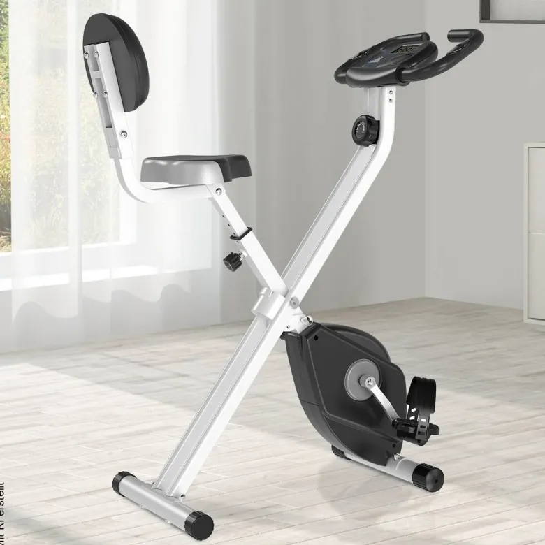 HOMCOM Fahrradtrainer schwarz Stahl B/H/T: ca. 43x109x97 cm