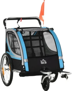 HOMCOM Fahrrad-Zubehör blau blau B/H/L: ca. 75x142x101 cm