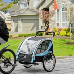HOMCOM Fahrrad-Zubehör blau blau B/H/L: ca. 75x142x101 cm