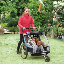 HOMCOM Fahrrad-Zubehör blau blau B/H/L: ca. 75x142x101 cm