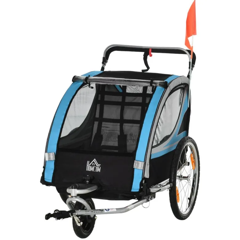 HOMCOM Fahrrad-Zubehör blau blau B/H/L: ca. 75x142x101 cm