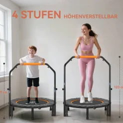HOMCOM Fitness-Trampolin schwarz B/H/L: ca. 102x123x102 cm