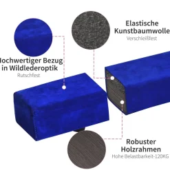 HOMCOM Fitness-Zubehör blau Holz B/H/L: ca. 10x210x6,5 cm