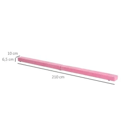 HOMCOM Fitness-Zubehör rosa Holz B/H/L: ca. 10x210x6,5 cm