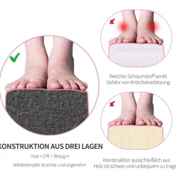 HOMCOM Fitness-Zubehör rosa Holz B/H/L: ca. 10x210x6,5 cm