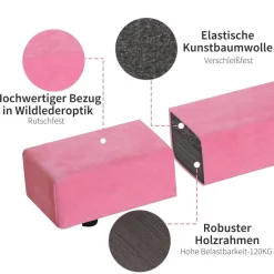 HOMCOM Fitness-Zubehör rosa Holz B/H/L: ca. 10x210x6,5 cm