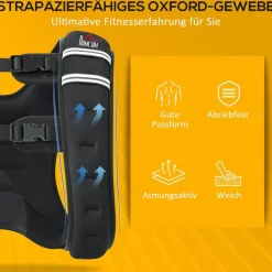 HOMCOM Fitness-Zubehör schwarz Polyester B/H/L: ca. 35x40x0,1 cm