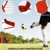 HOMCOM Fußball Rebounder rot Metall B/H/L: ca. 118x120x128 cm
