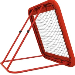 HOMCOM Fußball Rebounder rot Metall B/H/L: ca. 118x120x128 cm
