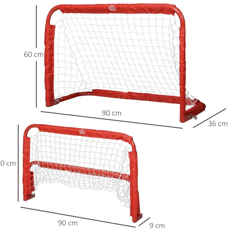 HOMCOM Fußballtor rot B/H/T: ca. 90x60x36 cm