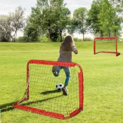 HOMCOM Fußballtor rot B/H/T: ca. 90x60x36 cm