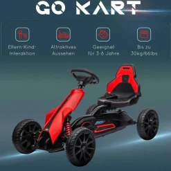 HOMCOM Go Kart rot B/H/L: ca. 58x58,5x100 cm