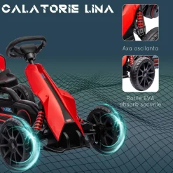 HOMCOM Go Kart rot B/H/L: ca. 58x58,5x100 cm