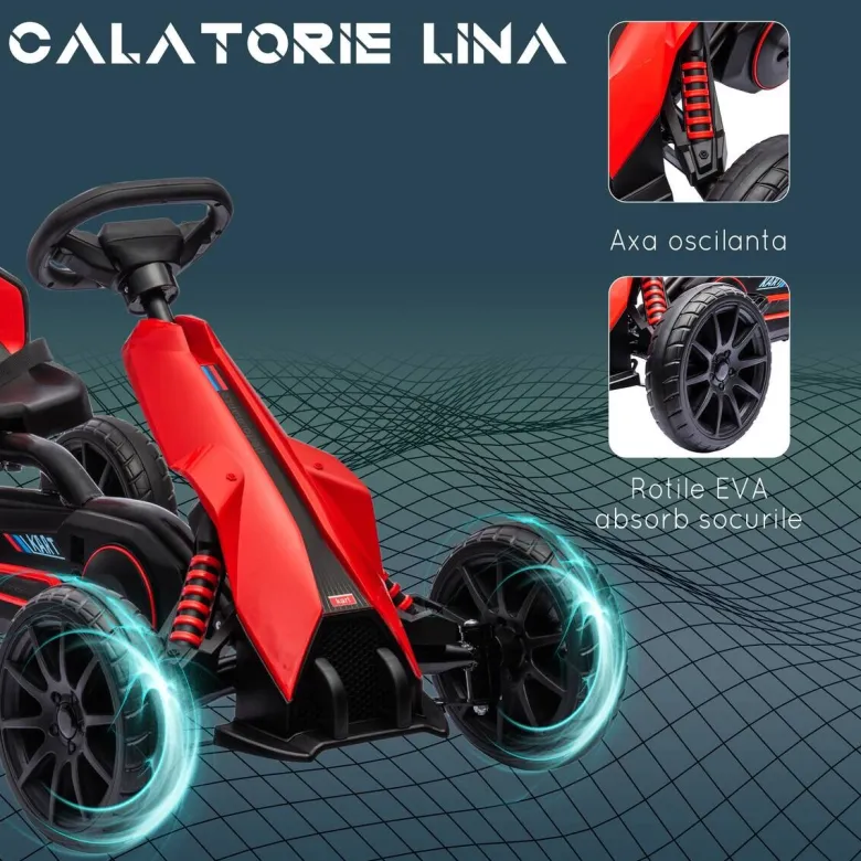 HOMCOM Go Kart rot B/H/L: ca. 58x58,5x100 cm