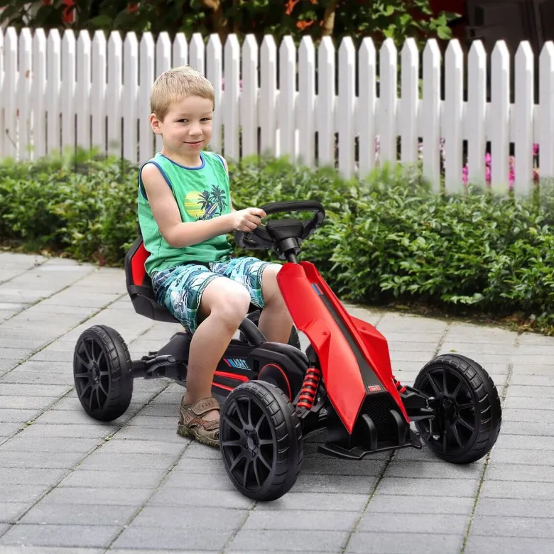 HOMCOM Go Kart rot B/H/L: ca. 58x58,5x100 cm