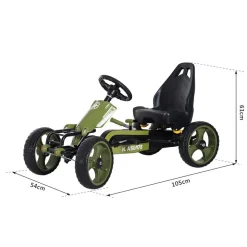 HOMCOM Go Kart schwarz B/H/L: ca. 54x61x105 cm