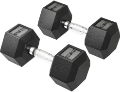 HOMCOM Gummi-Hantel schwarz Gummi B/H/L: ca. 14,8x32,6x14,8 cm