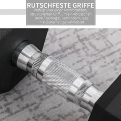 HOMCOM Hantel Gewichtstraining silber Metall B/H/L: ca. 32,6x9,9x14,8 cm