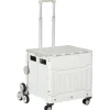 HOMCOM Haushaltshelfer weiß Edelstahl B/H/L: ca. 48x52x100 cm