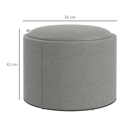 HOMCOM Hocker grau B/H/L: ca. 56x56x42 cm