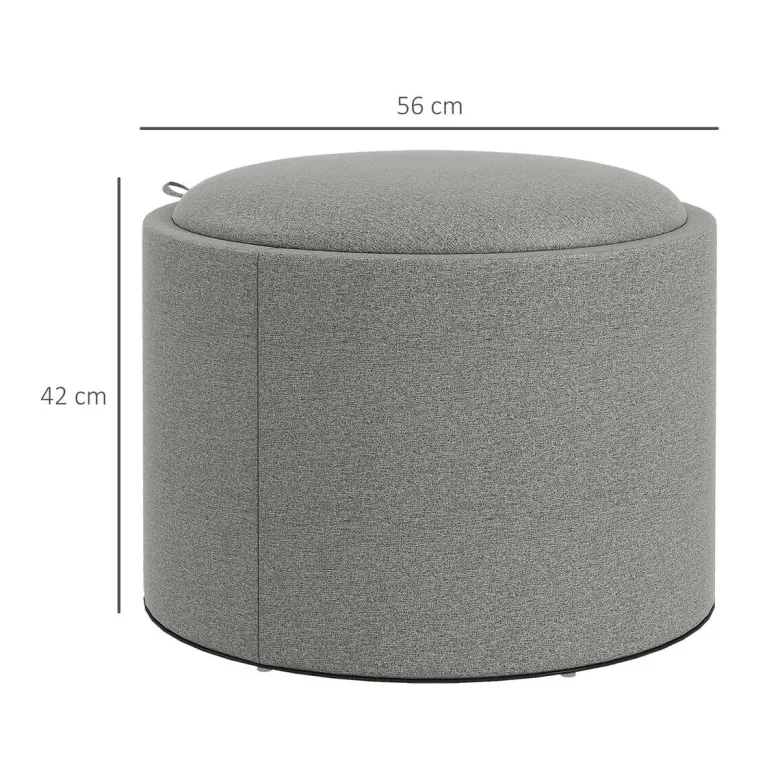 HOMCOM Hocker grau B/H/L: ca. 56x56x42 cm