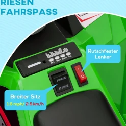 HOMCOM Kinder Elektrofahrzeug schwarz B/H/L: ca. 41,5x48,5x106 cm