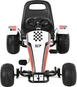 HOMCOM Kinder-Go-Kart weiß B/H/L: ca. 66x57x104 cm