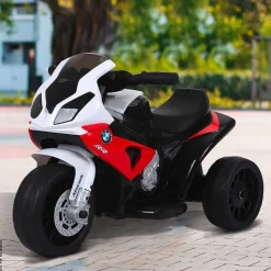 HOMCOM Kindermotorrad BMW S1000RR weiß B/H/L: ca. 37x44x66 cm