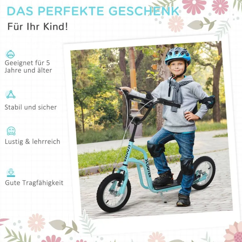 HOMCOM Kinderroller blau