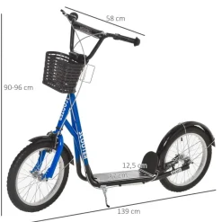 HOMCOM Kinderroller blau