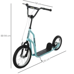 HOMCOM Kinderroller hellblau B/H/L: ca. 58x94x135 cm