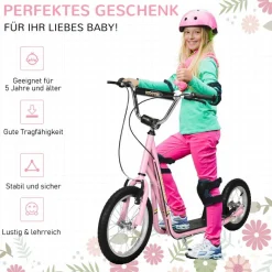 HOMCOM Kinderroller pink