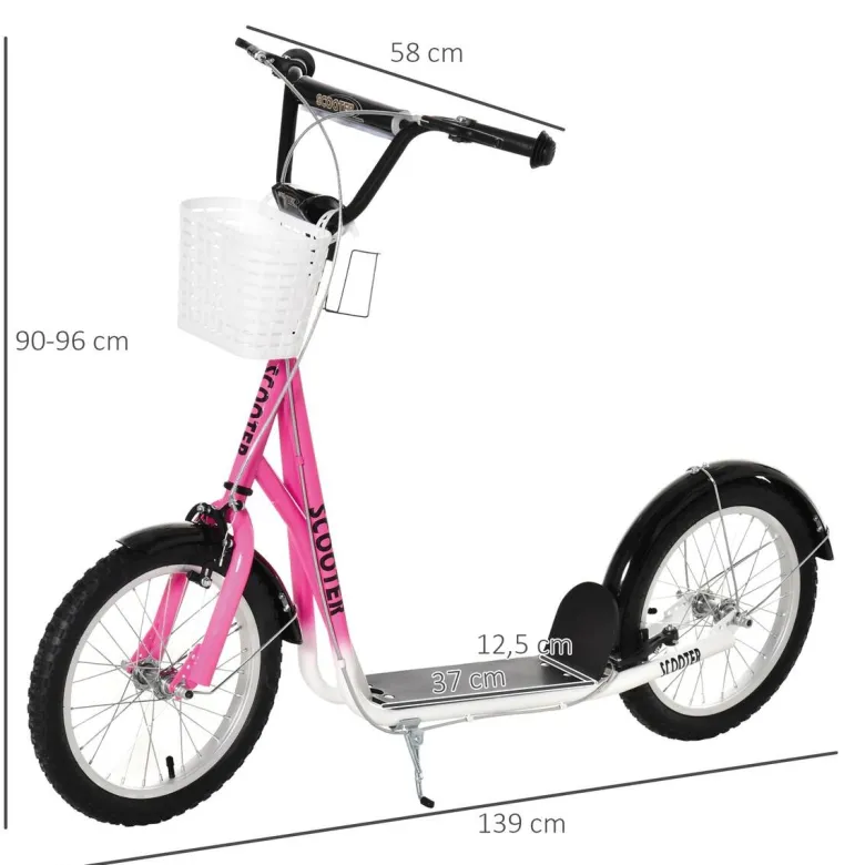 HOMCOM Kinderroller rosa