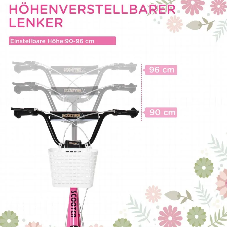 HOMCOM Kinderroller rosa