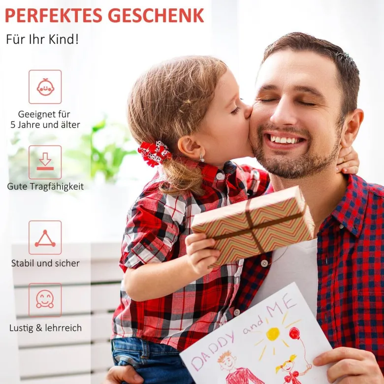 HOMCOM Kinderroller schwarz