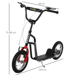 HOMCOM Kinderroller schwarz