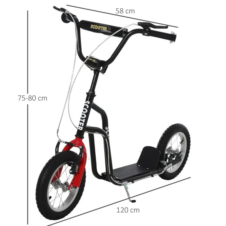 HOMCOM Kinderroller schwarz