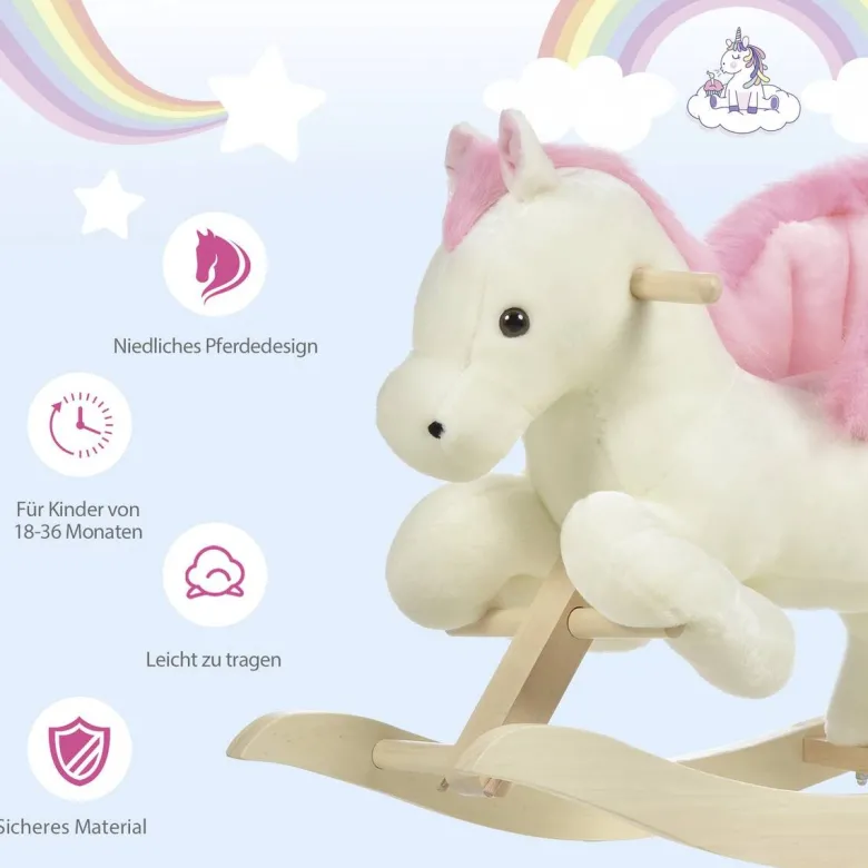 HOMCOM Kinder-Schaukelpferd B/H/L: ca. 28x57x70 cm